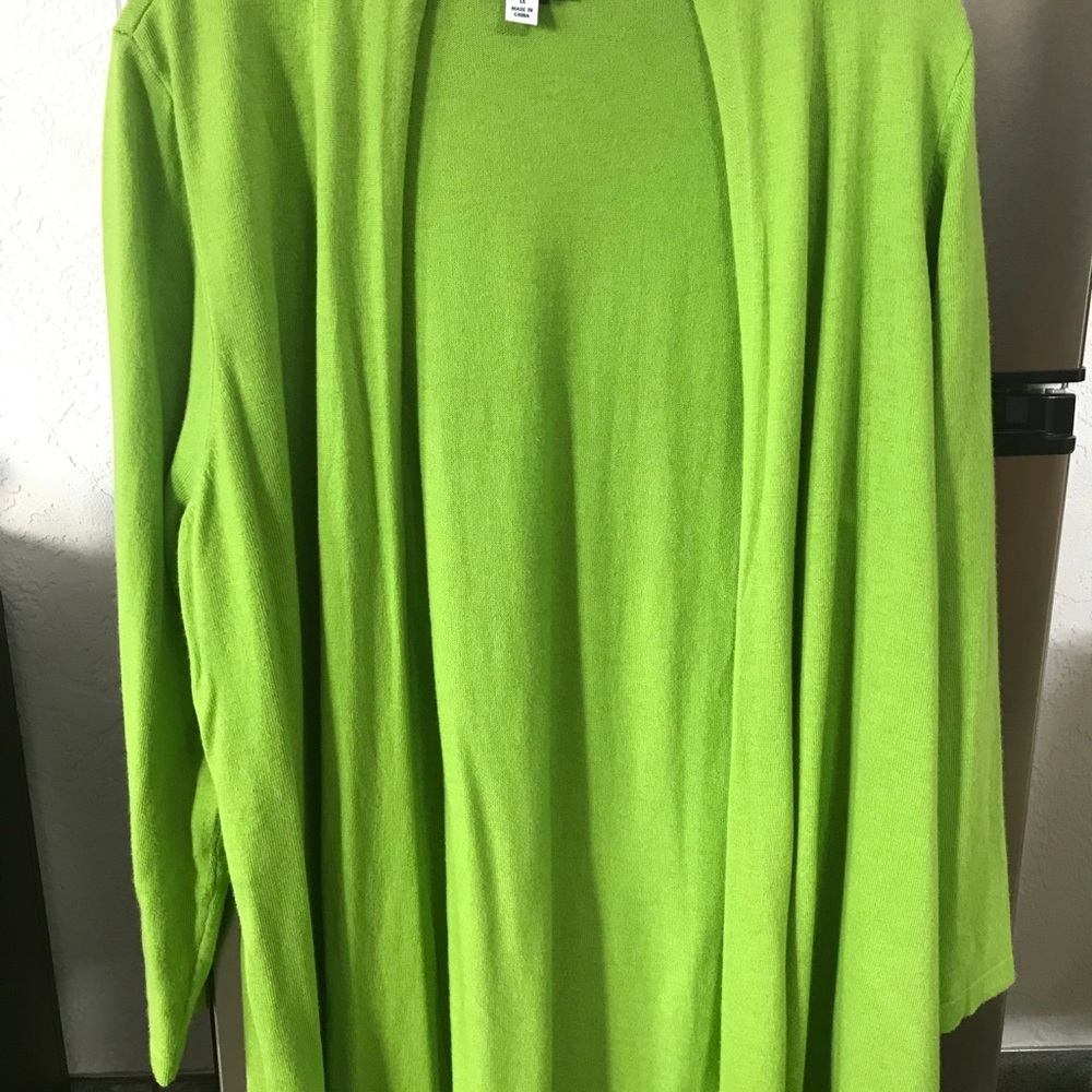 Susan Graver nice green light knit jacket for sale